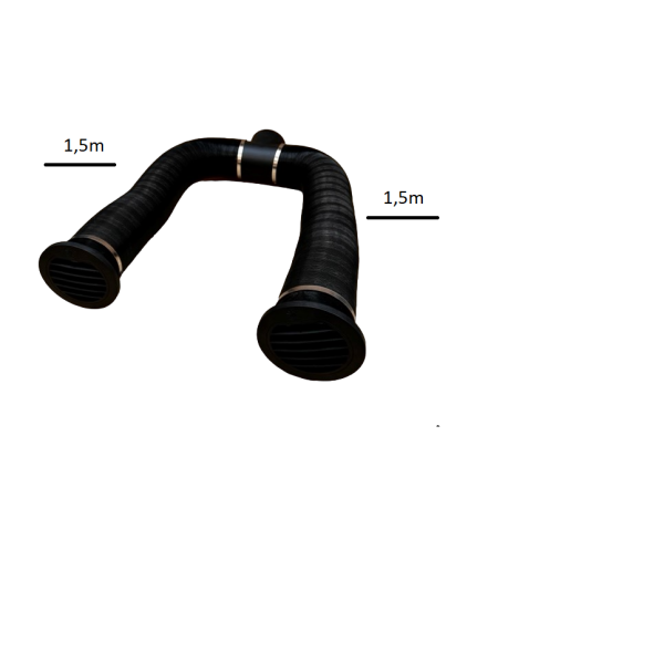 Zestaw rozprowadzenia ciepłego powietrza  2 x 1,5 m - 60 mm